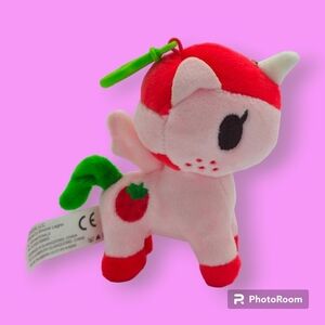 Tokidoki Strawberry Unicorno Plush Keychain